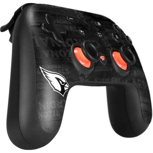 NFL Arizona Cardinals Black & White Google Stadia Controller Skin